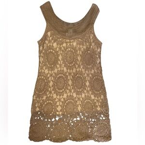 Soft Surroundings • Tan • Crochet Tunic